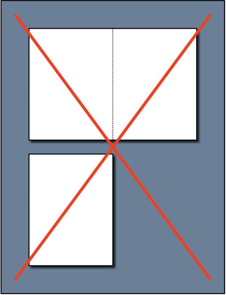 Two page spread editing - invalid case - one double page spread and single page after, but no single page before