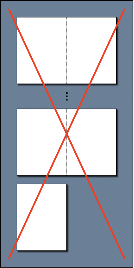 Two page spread editing - invalid case - two+ double page spreads and single page after, but no single page before