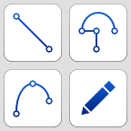 Toolkit line drawing tool icons