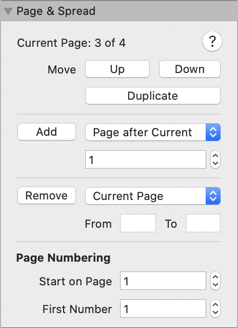 the Page & Spread Inspector