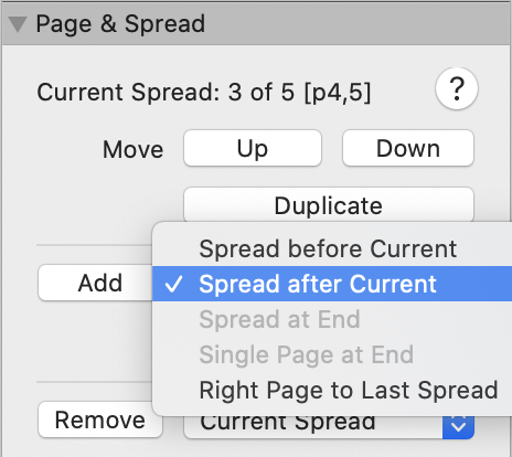 Adding new spreads