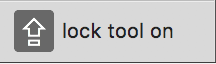 Tool lock icon off
