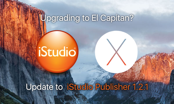 Update iStudio Publisher to 1.2.1 for OS X El Capitan